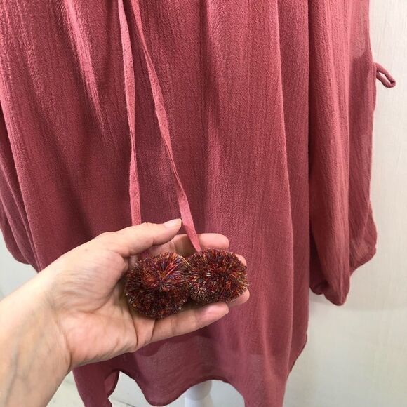 Johnny Was Calme Gauze Split Top M - Picture 6 of 12